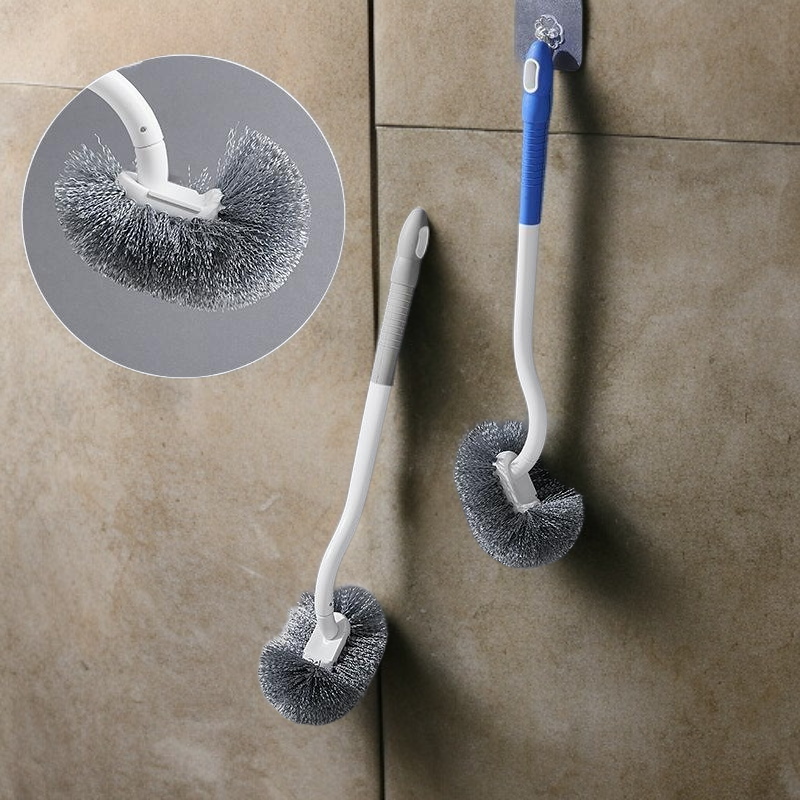 Japanese toilet brush bathroom dead corner household toilet brush toilet brush long handle wall-moun