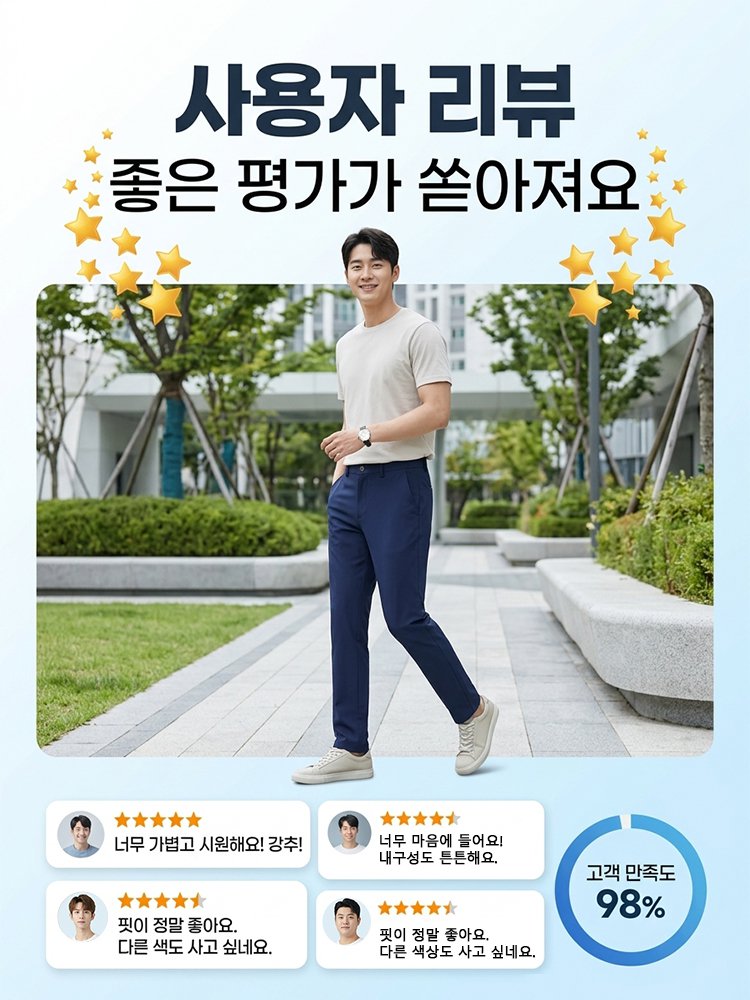 [여름 한정] 속건 활용도 높은 남성 라이트 에어 팬츠