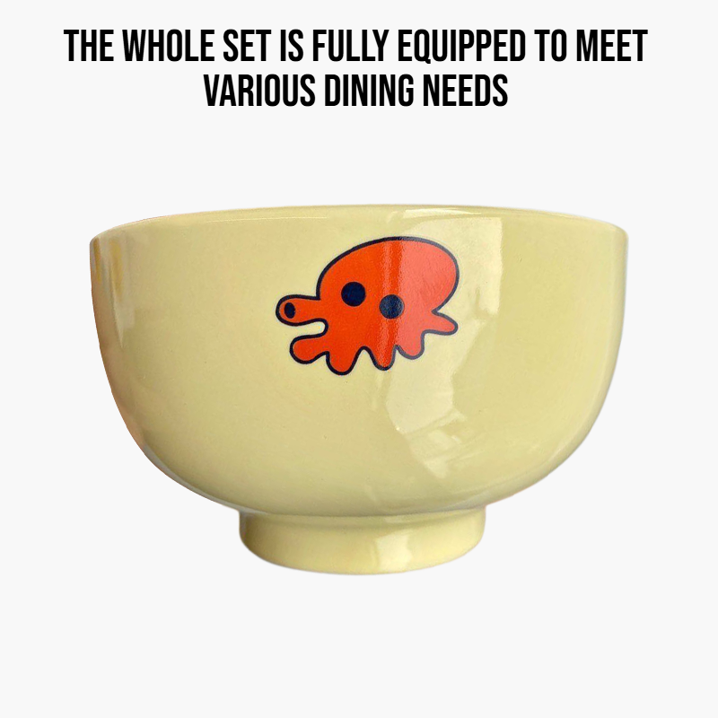 Children's ceramic tableware set