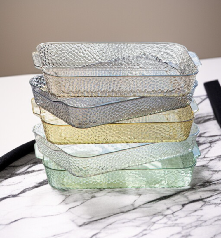 다기능 가정용 투명 과일 접시에 신선한 과일 담기