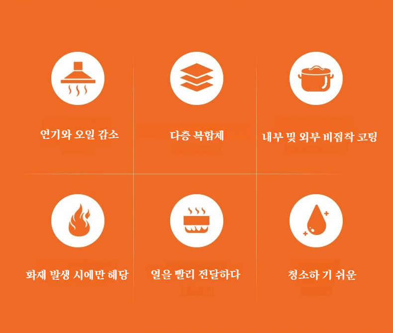 논스틱 코팅으로 세척이 쉬운 프라이팬