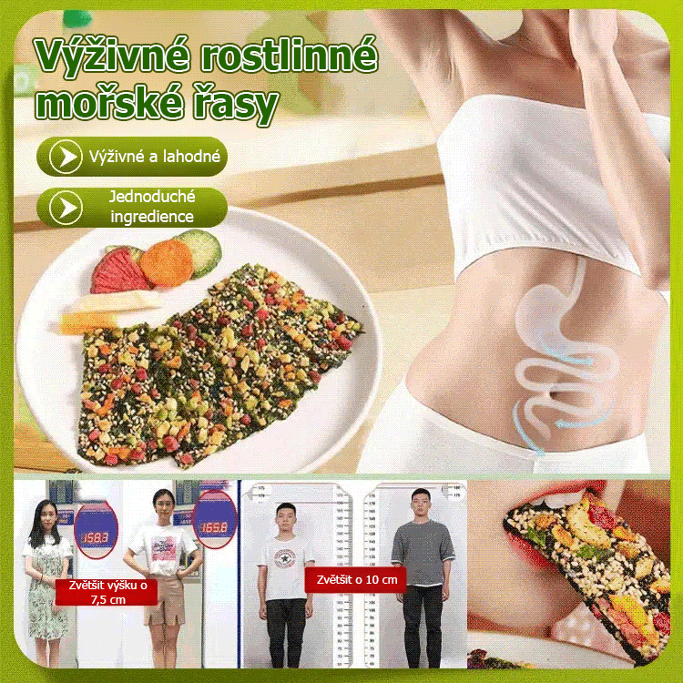 Výživné ovoce a zeleninové mořské řasy křupavé