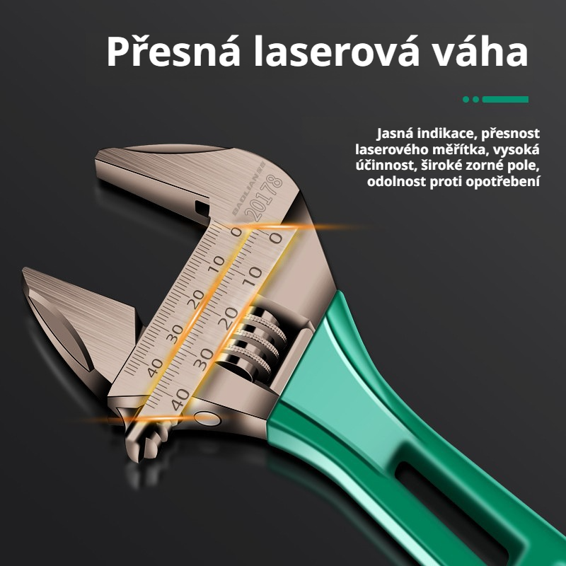 Velký klíč s elektrickým pohonem, ergonomické hasáky na trubky