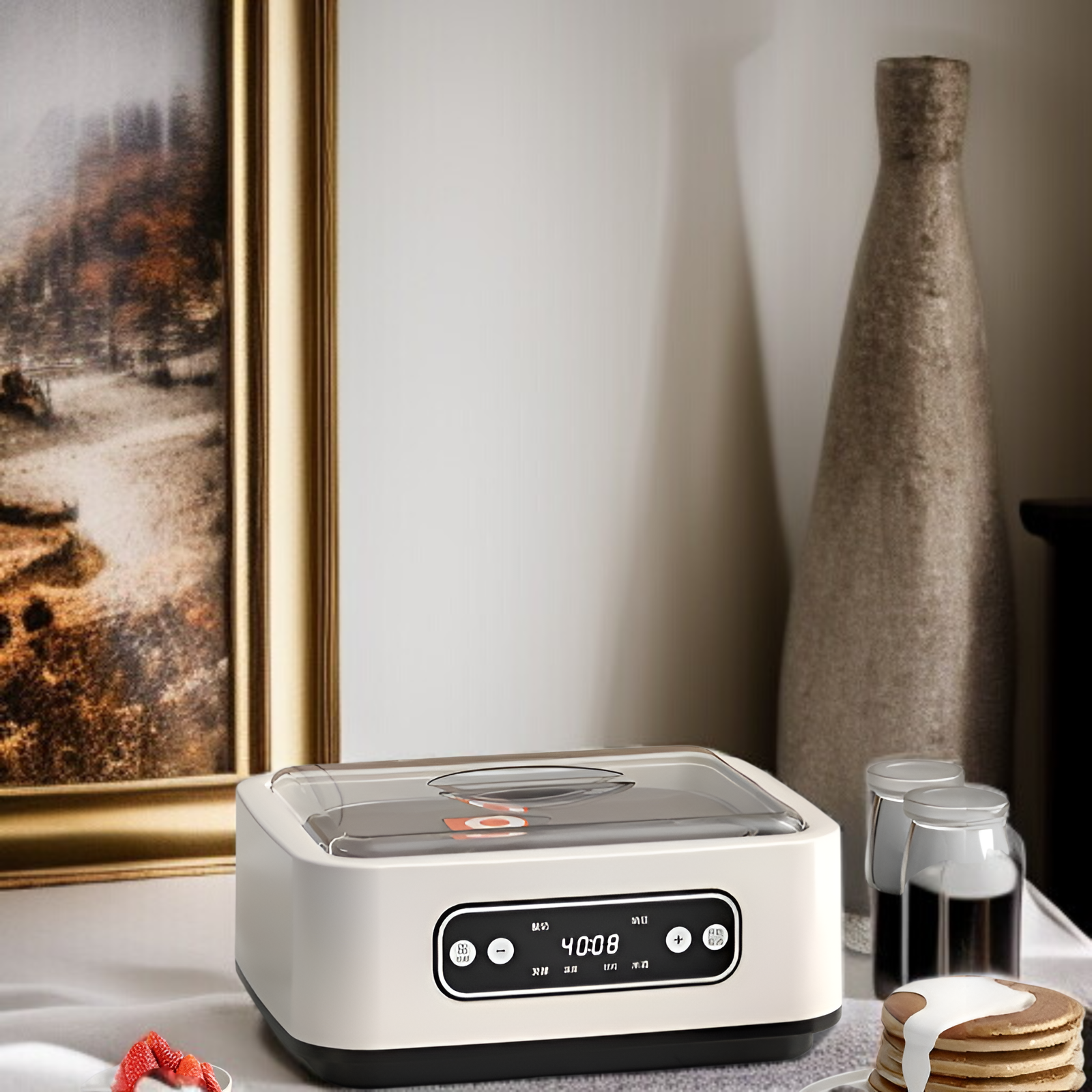 Joghurtmaschine, Haushalts-Vollautomatik-Multifunktions-Edelstahl-Reiswein-Natto-Intelligente Konsta