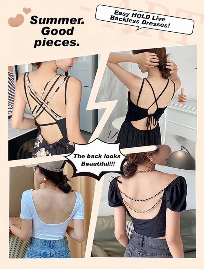 Ice-feeling ultra-thin U-shaped beautiful back bra