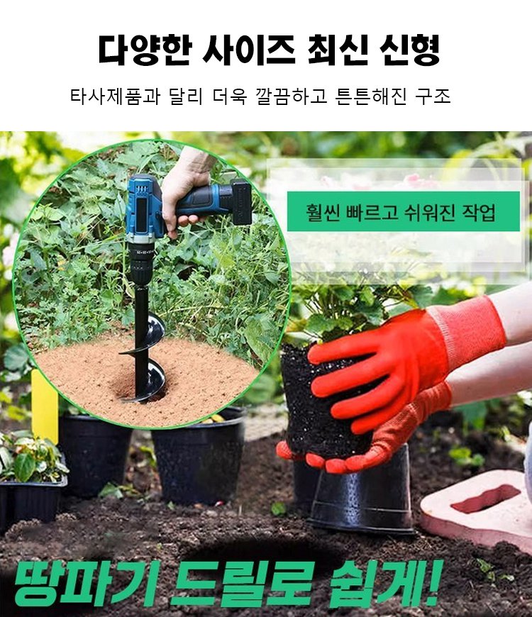 스파이럴 땅파기 드릴 비트