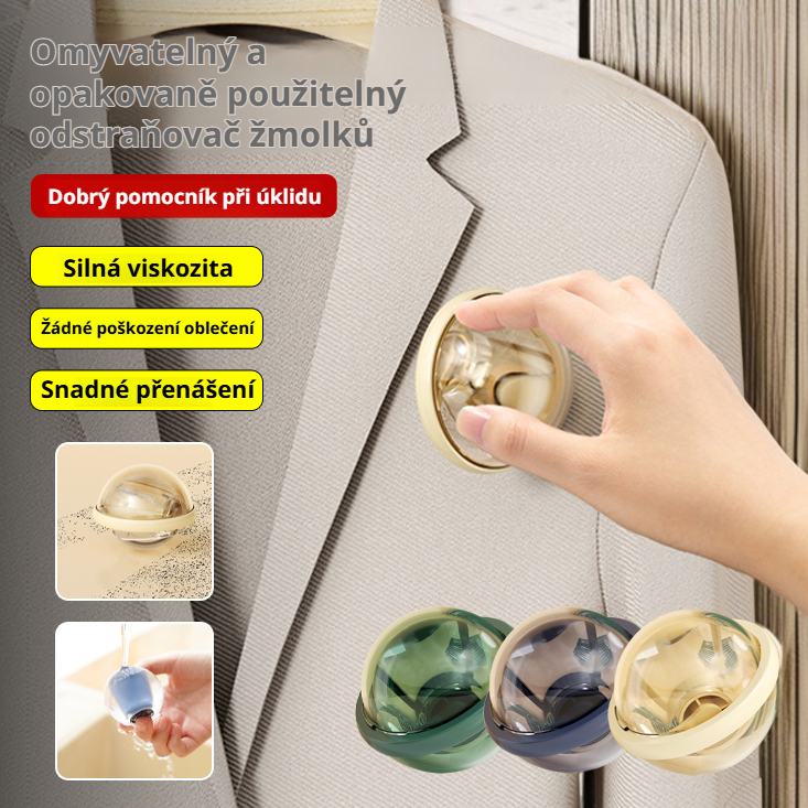 Opakovaně použitelný odstraňovač chlupů z oblečení, odstraňovač žmolků a srsti domácích mazlíčků