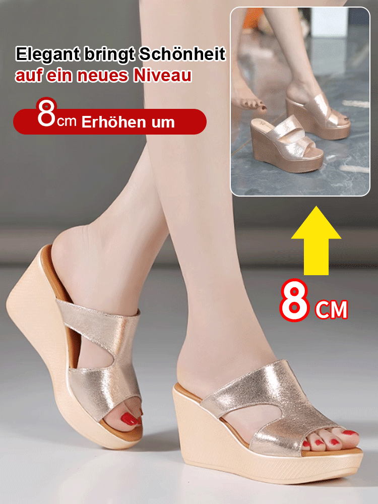 Zentimeter erhöhte Fischmund-Design bequeme Sandalen