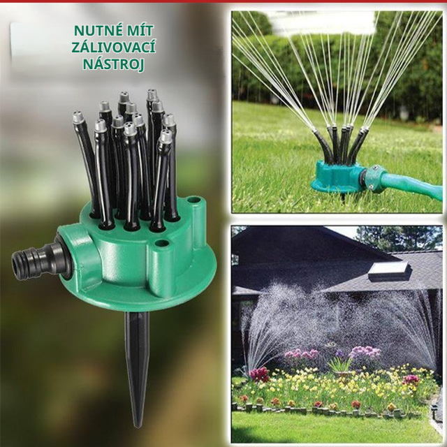 360stupňová flexibilní zahradní postřikovací hlavice
