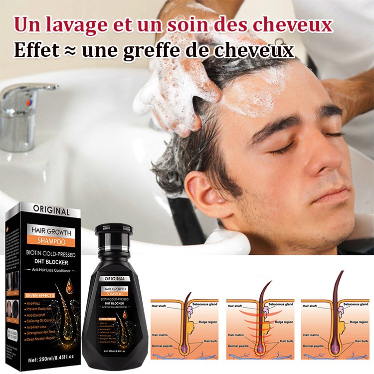 Shampoo au gingembre pour fortifier et stimuler la croissance des cheveux