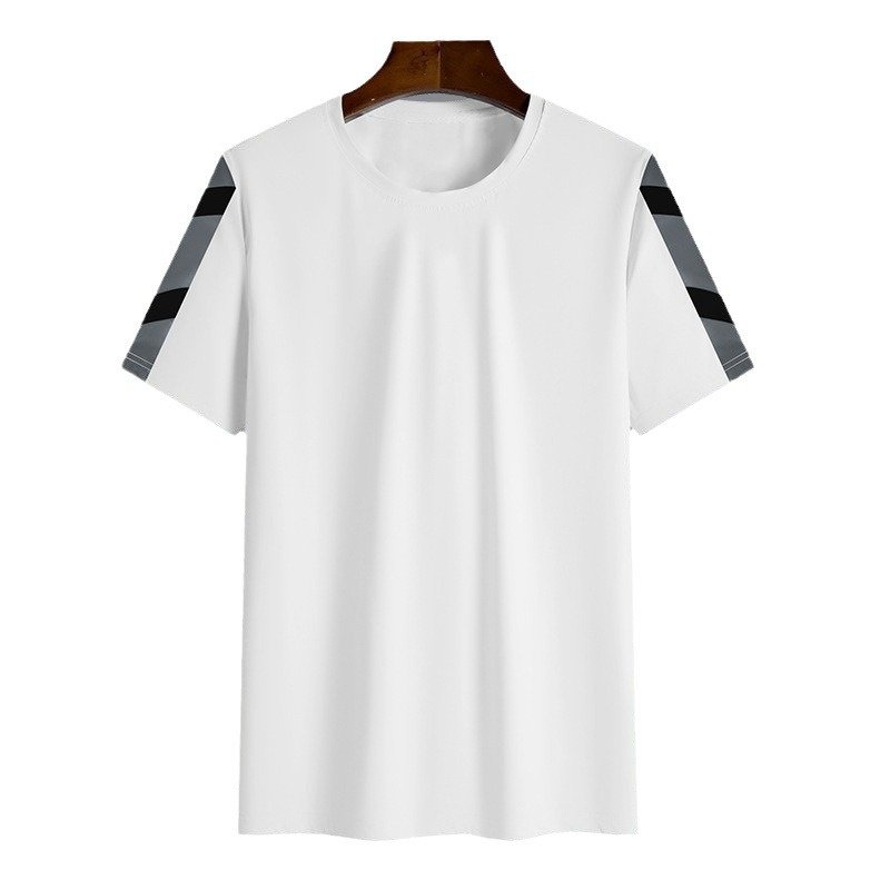 メンズ半袖Tシャツ 速乾通気性アイスシルクストレッチカジュアルトップライトボトム半袖Tシャツ