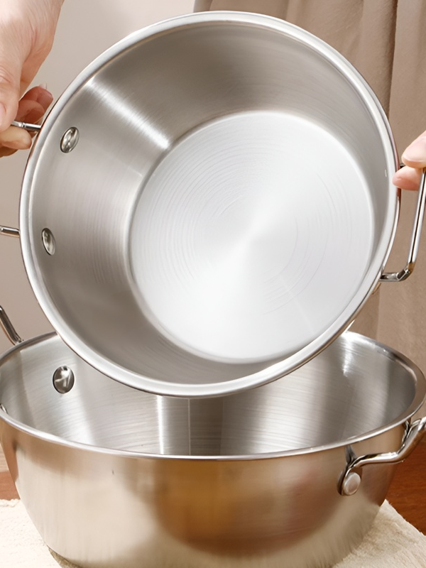 304ステンレス両耳付きボウル+スプーン