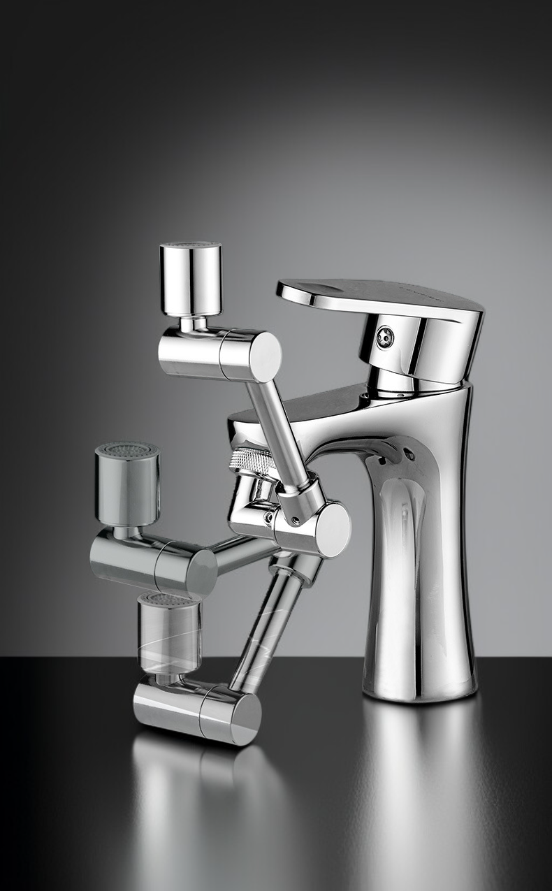 Water-saving faucet extender for home use