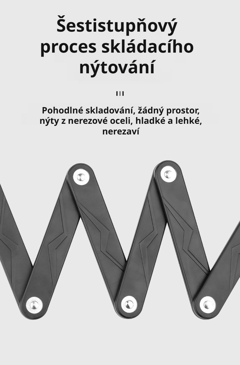 Jednoduchá instalace skládacího zámku na kolo