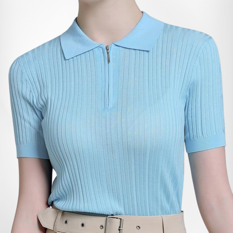 Damen Kurzarm Strickanzug mit Rock und Shorts, Schlank, Atmungsaktiv, Golfmode