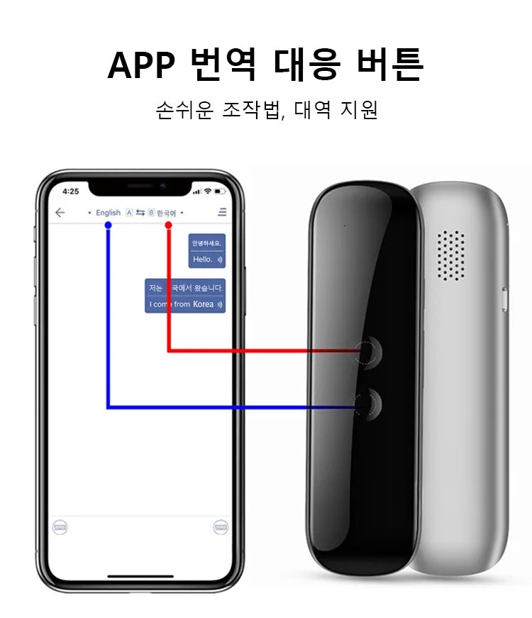 AI 기술이 적용된 G5 음성 번역기