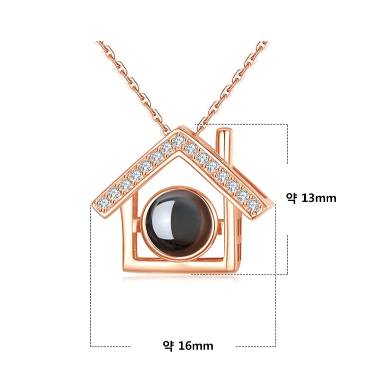 프렌치 로맨틱 사랑 투사 네크리스