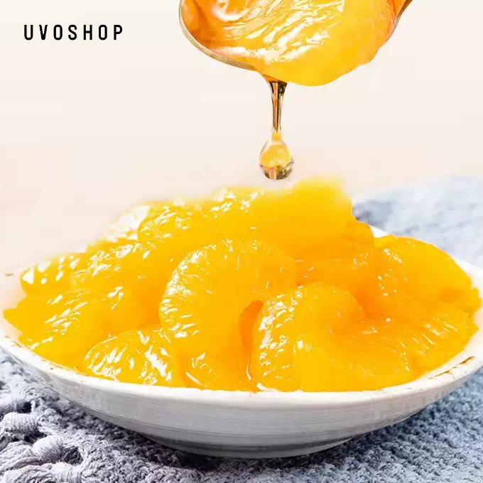 Mandarinas jugosas y nutritivas enlatadas listas para comer