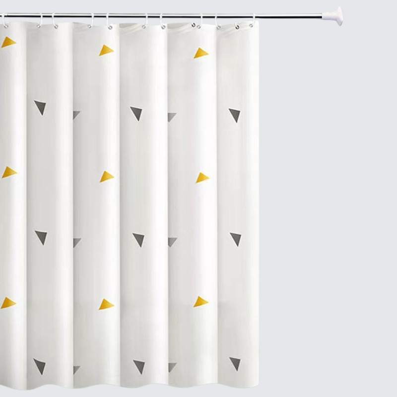 防水バスルームカーテン つっぱり式 パンチ不要 防水布