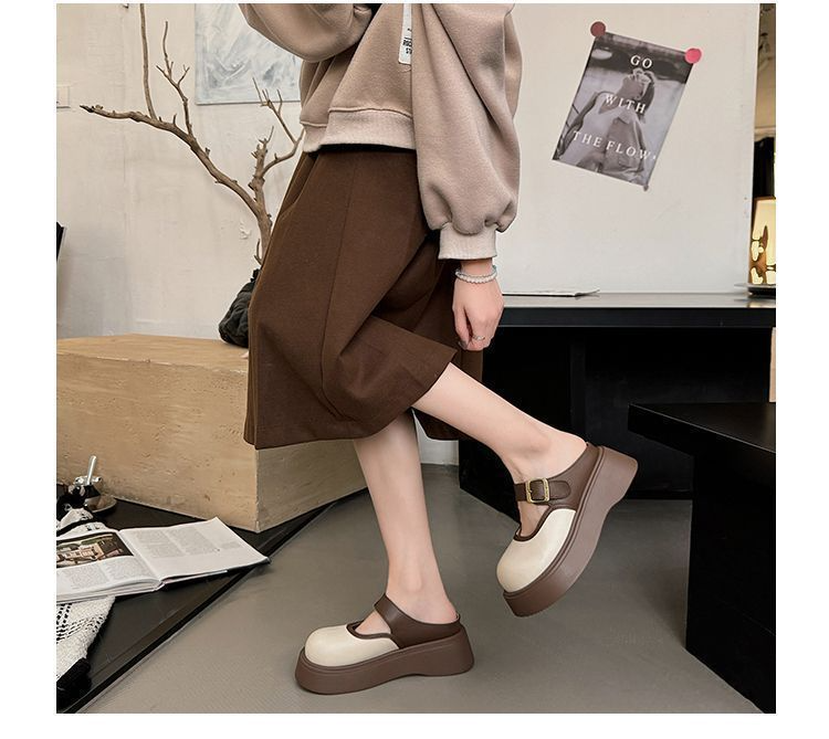 키가 커보이는 효과의 통굽 로퍼