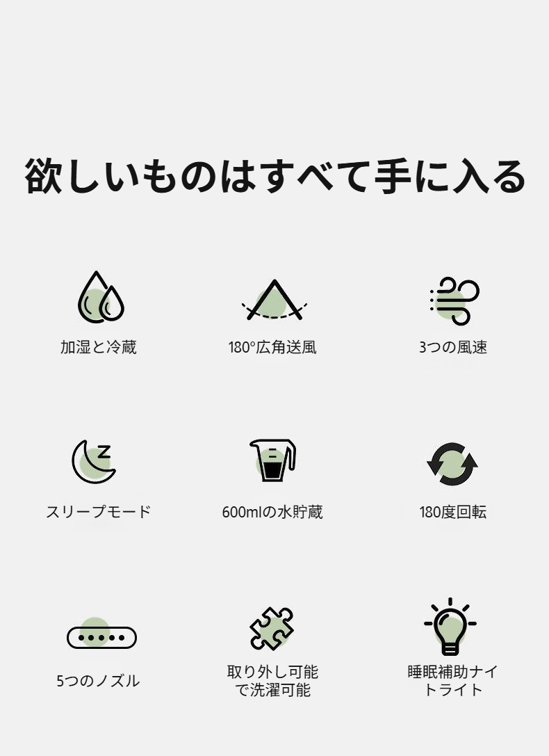 ミニエアコン充電式ファンの使用イメージ