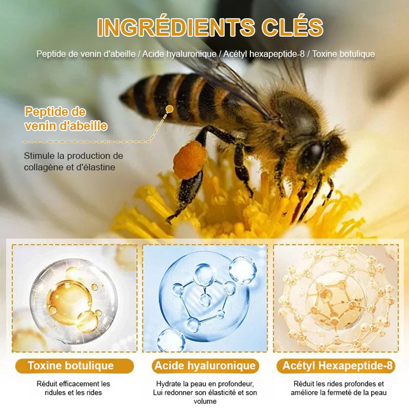 Crème de soin pour le visage au venin d'abeille