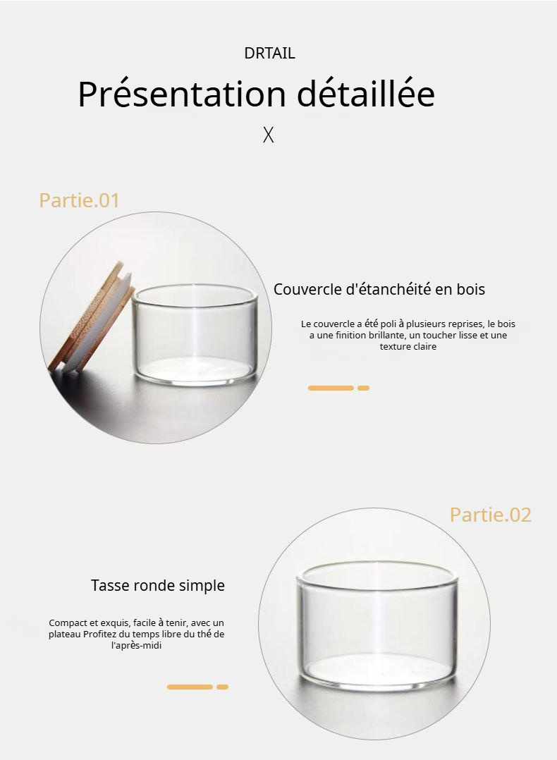 Bol en verre durable pour cuisson au micro-ondes