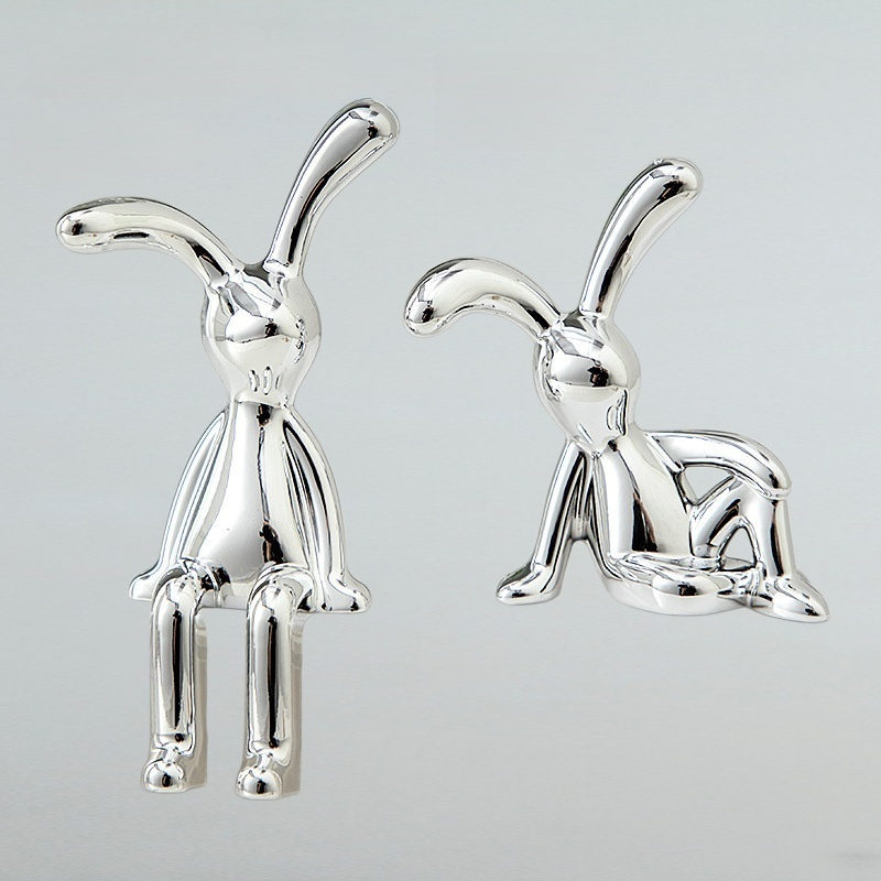 Electroplated rabbit ornament