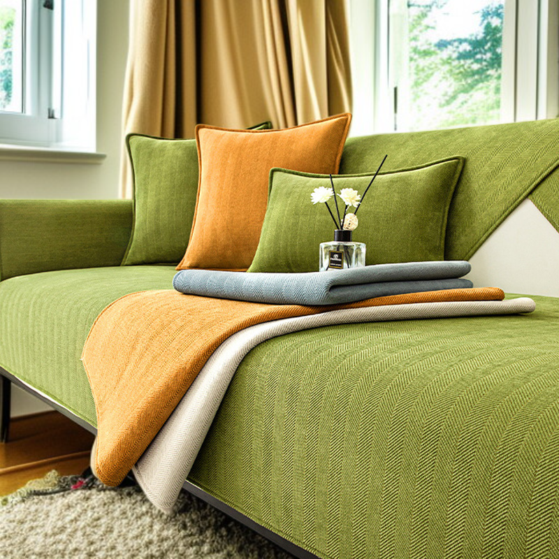 シュニール織ソファカバー ソファカバー ピュアカラー 滑り止め ホームユース ナチュラルコンフォート
