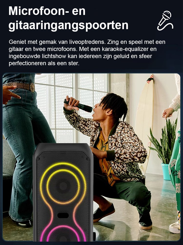 【Microfoon verzenden】Draadloze Bluetooth-luidspreker met diepe bas