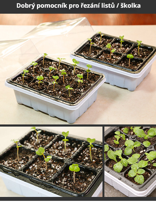 Nastavitelný větrací kryt pro sazenice