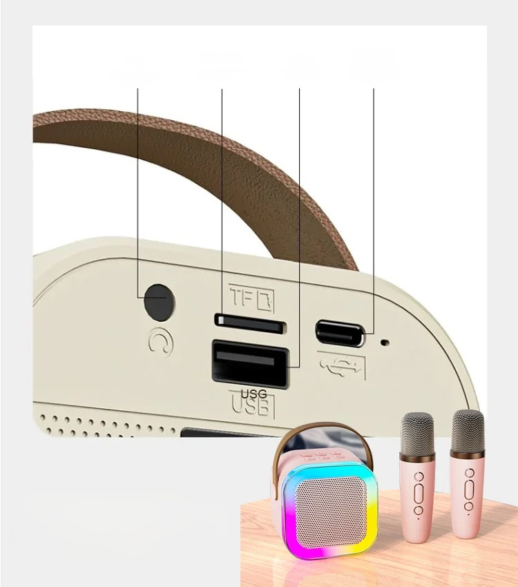 Portable Wireless Karaoke Speaker with Mic
