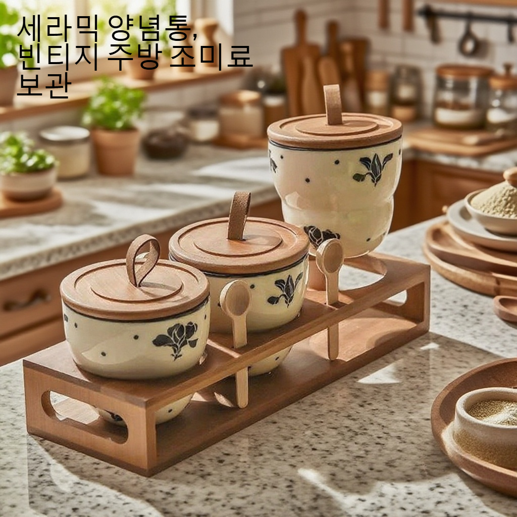 위생적인 세라믹 조미료 용기 상세 사진