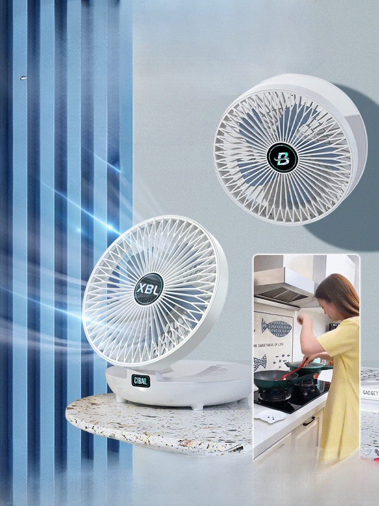 キッチンの空気循環ウォールマウント式ファン（3秒で室温が8度も下がる!）