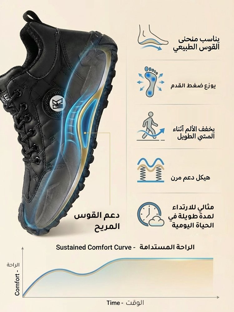 حذاء كاجوال مقاوم للانزلاق من جلد ناعم (لا حاجة إلى الغسل )