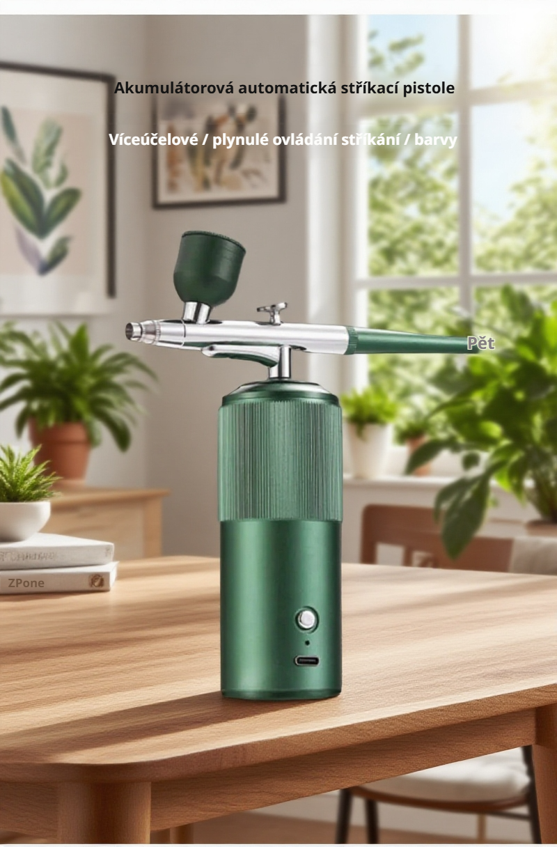 Ukázka použití stříkací pistole na nehty