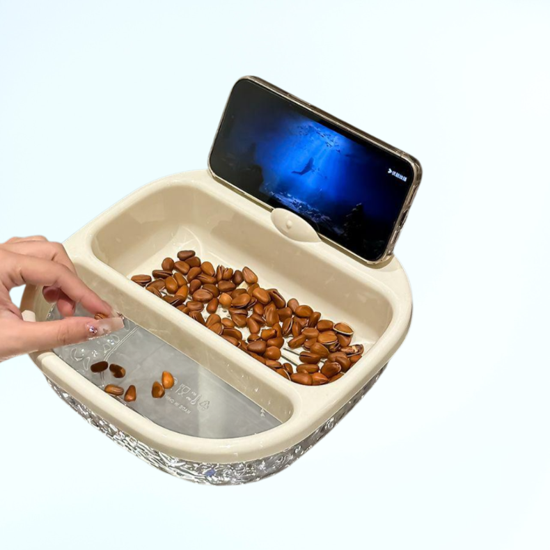 간식 건과류 상자 이중 배수 바구니