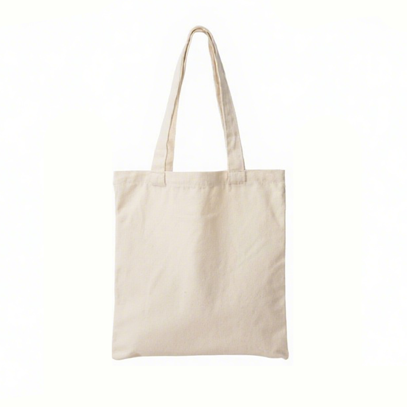Praktische große Canvas-Einkaufstasche in Wei