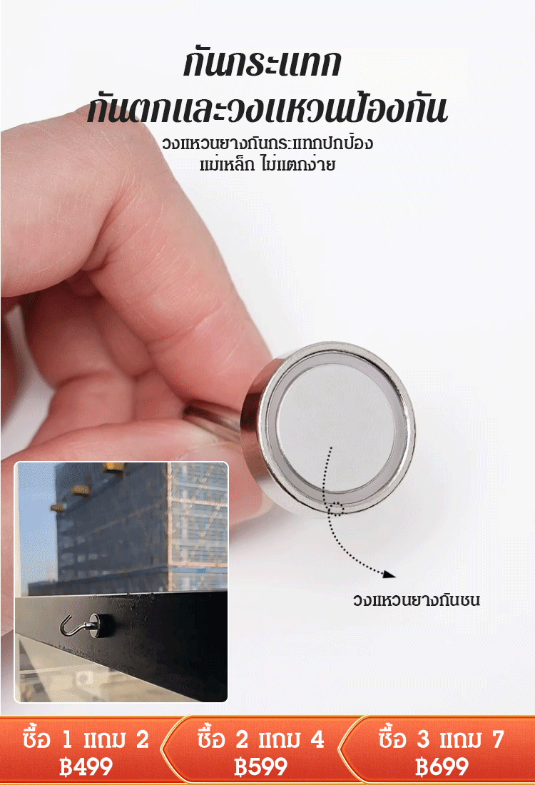 【หมุนได้อเนกประสงค์】ตะขอถ้วยดูดแม่เหล็กแข็งแกร่ง