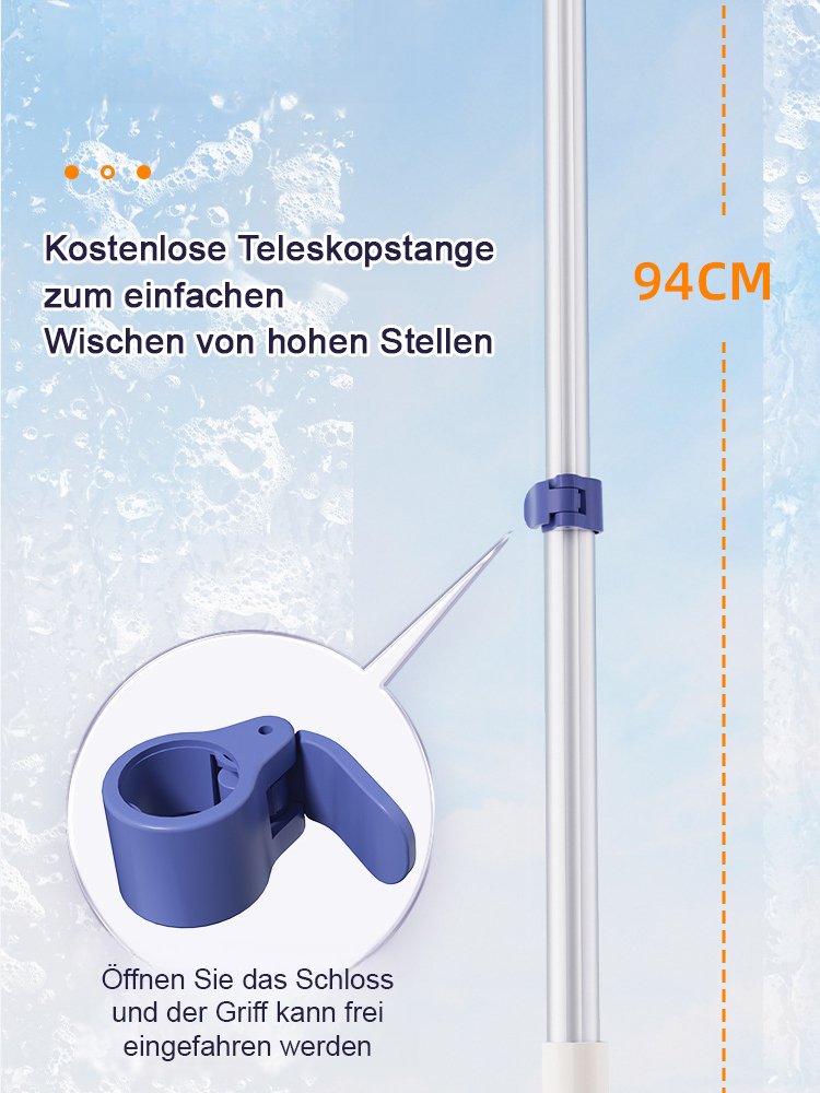 Free Extension Pole】Dual-Use Electric Cleaning Wiper für Auto und Haus