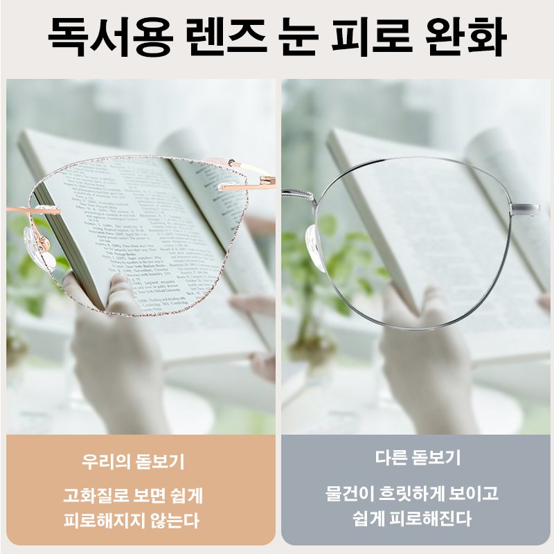 Eterlens 초경량 돋보기 안경 블루라이트 차단 여성 중노년 고화질 패션 안경