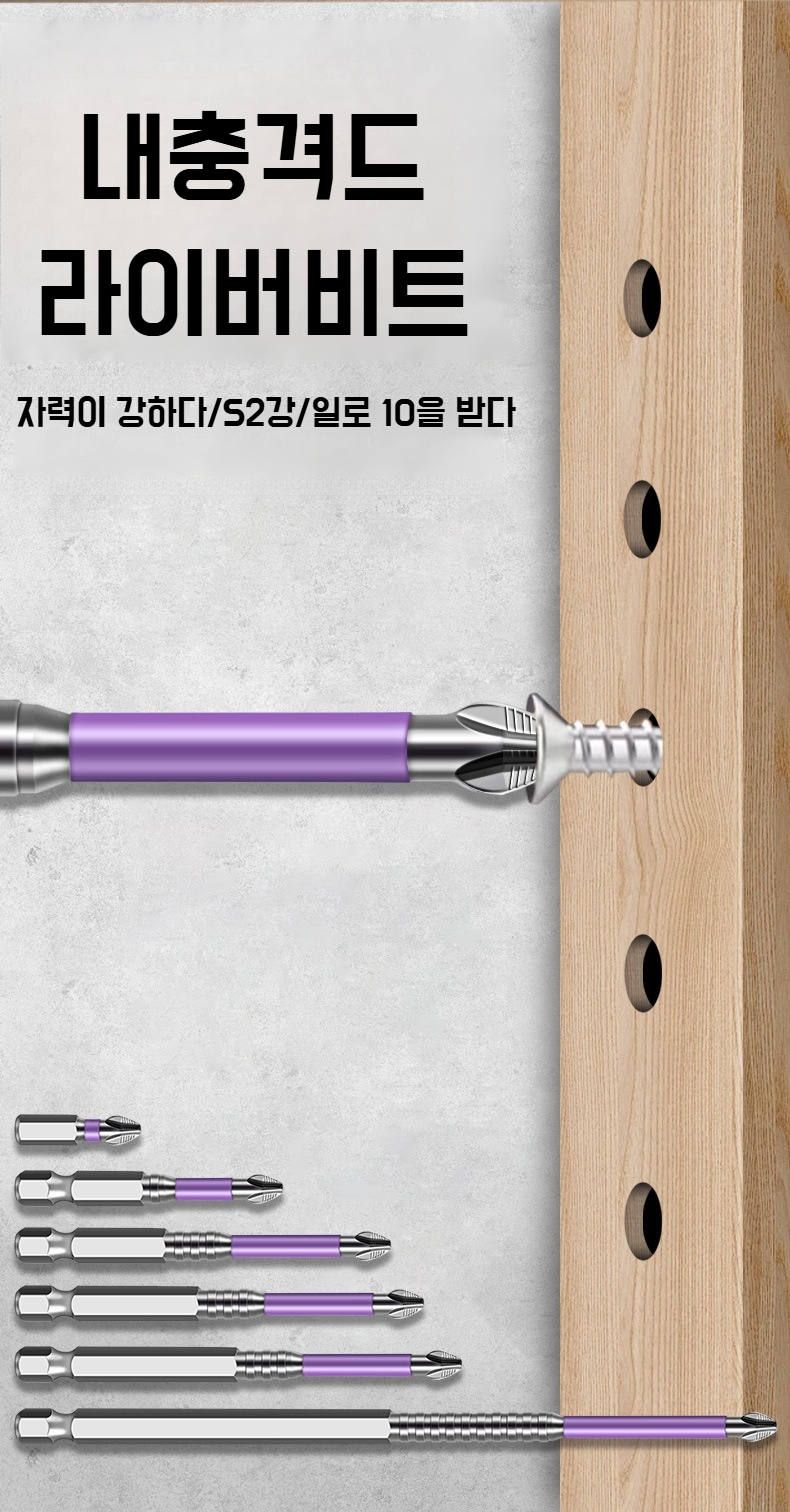 크롬 도금 처리된 십자비트 근접 사진