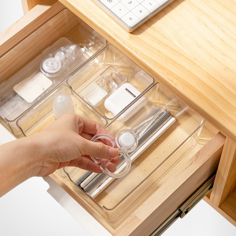 キッチン用仕切り付き引き出し収納ケース 日本風デザイン