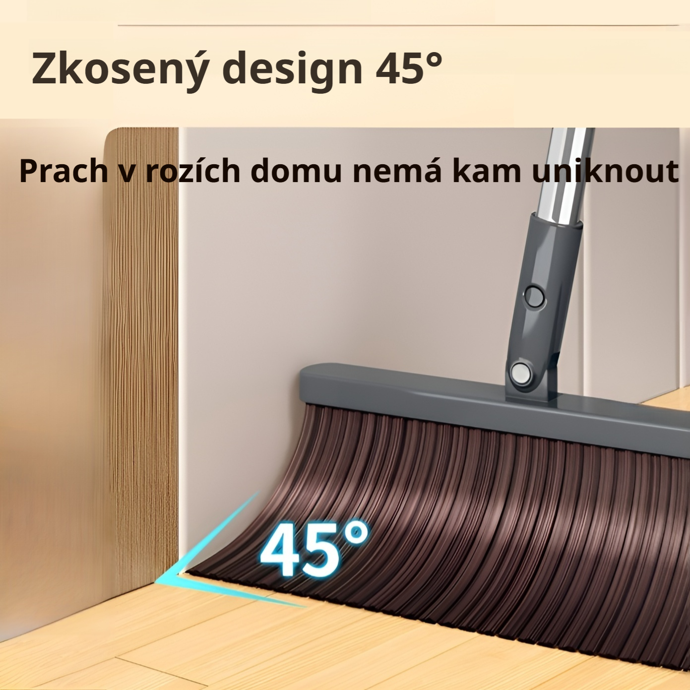 Sada koštěte a lopatky, kombinace na zametání s měkkými štětinami