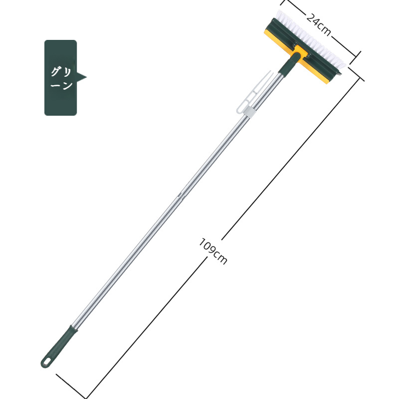 多機能ロングハンドル浴室床ブラシ ワイパーのクリーニング 浴室床ブラシ タイル隙間ブラシ 浴室清掃用具