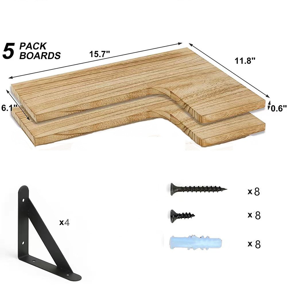 Home corner shelf maximizing storage space