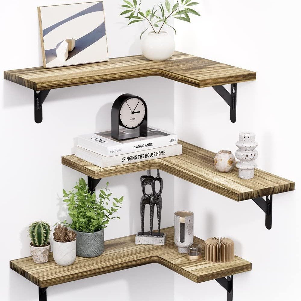 Multi-purpose corner shelf for home decor