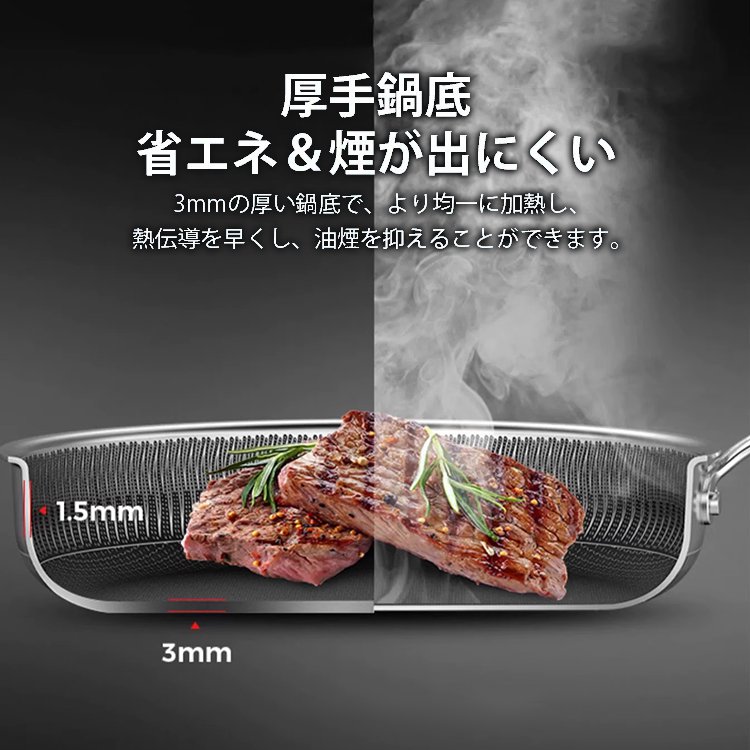 多機能三層フライパン