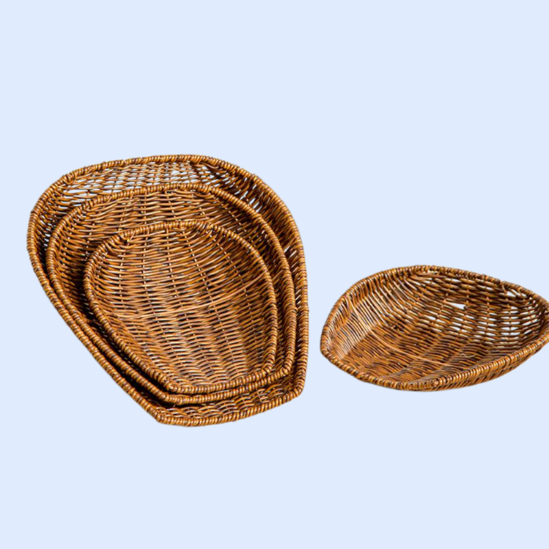 人工ラタン編みプラスチックバスケット