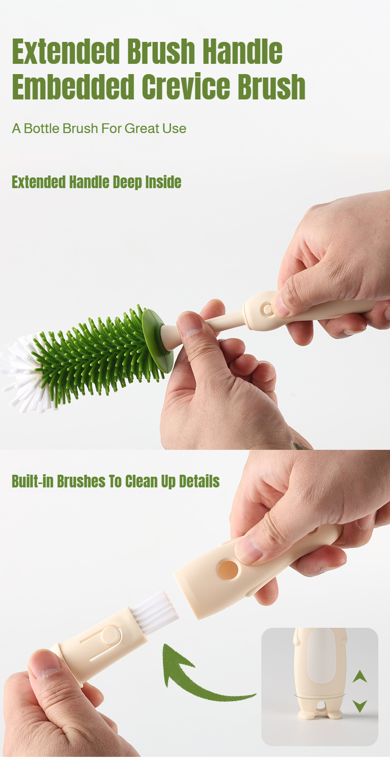 Multifunctional brush cleaning baby bottle nipples
